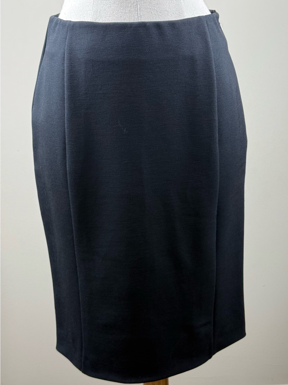 Prada Linea Rossa Red Stripe Black Pencil Skirt Size 4 US 40 Minimalist